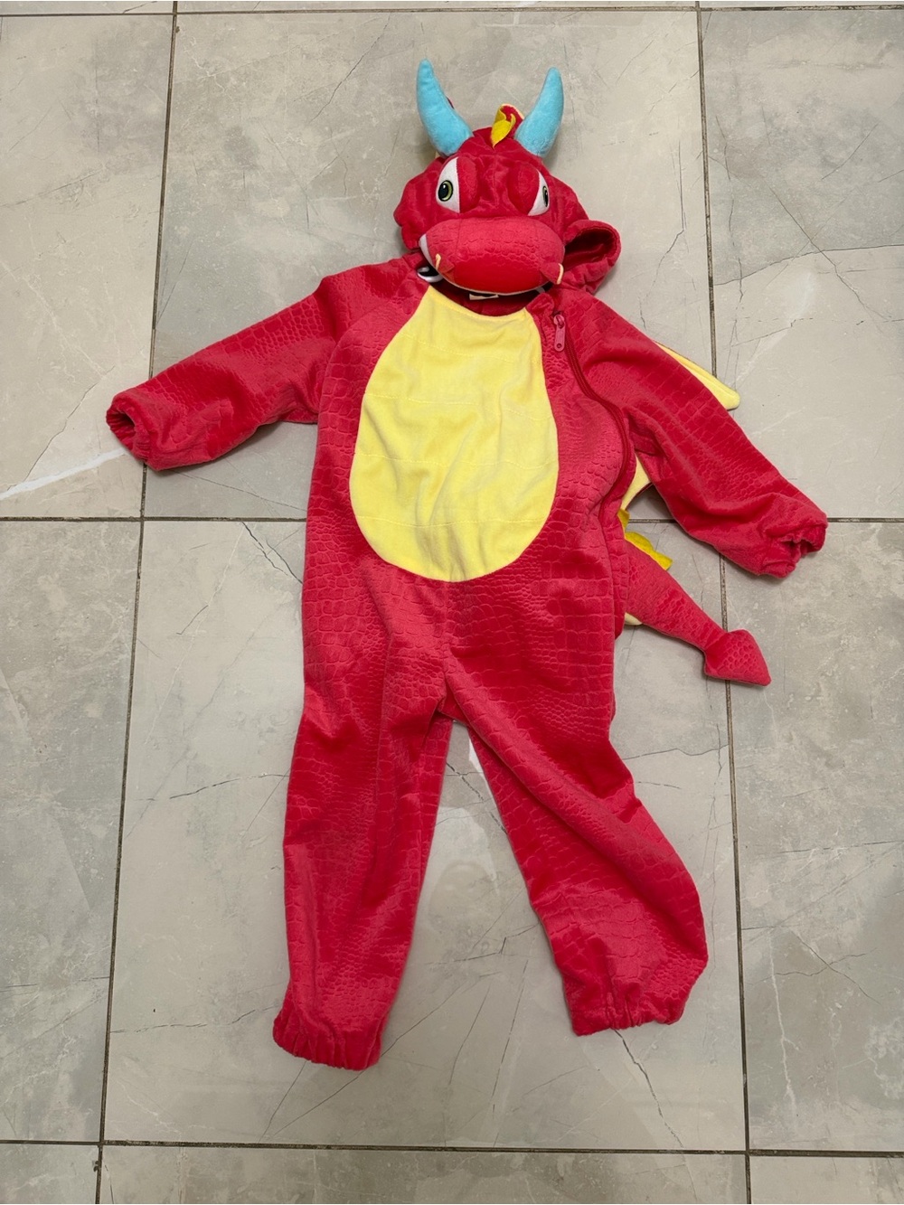 Kids Dragon Costume with Yellow Belly Hood